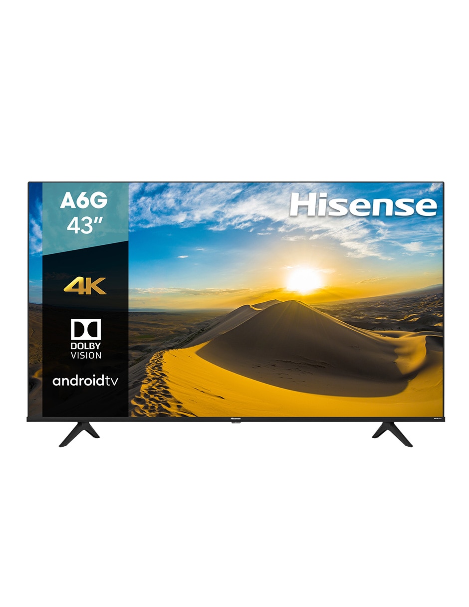 Pantalla Smart TV Hisense LED de 43 pulgadas 4K/UHD 43A6G con Android TV