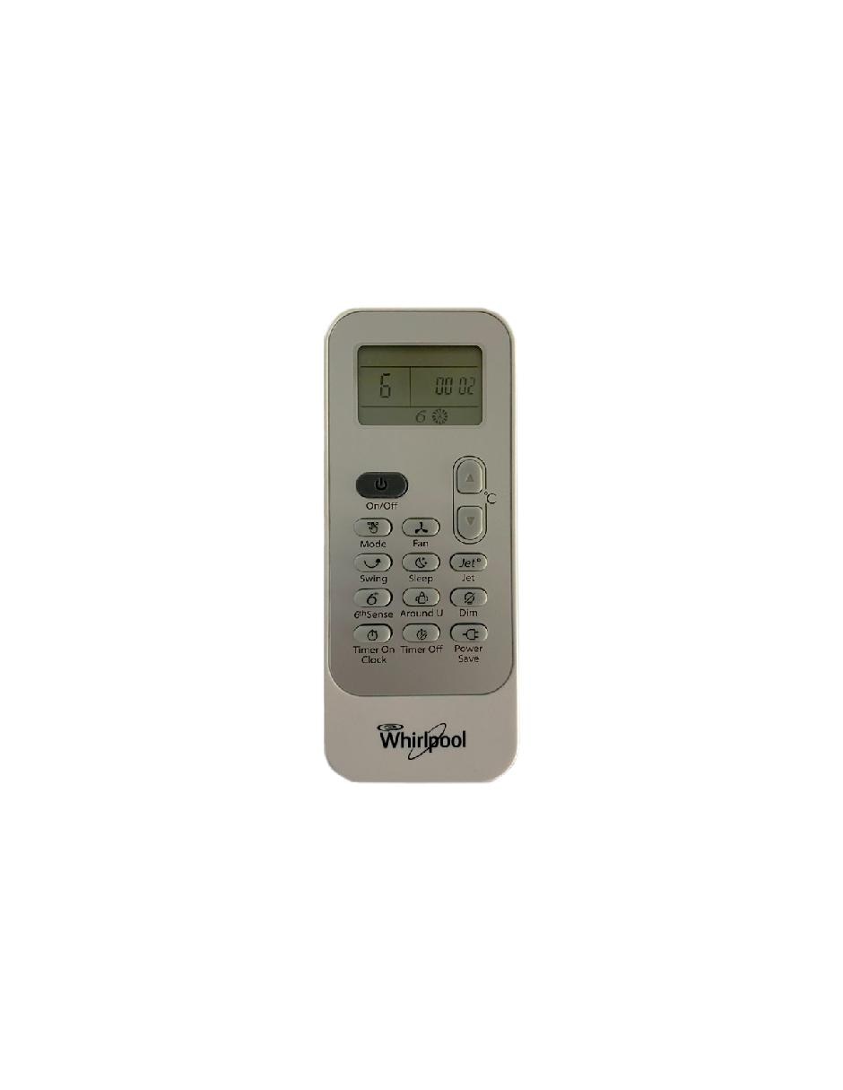 Control para Minisplit Whirlpool Aire Acondicionado Universal