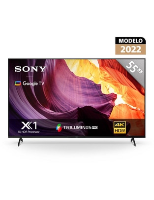 Pantalla Smart TV LCD de 55 pulgadas 4K/UHD KD-55X80K con Google TV
