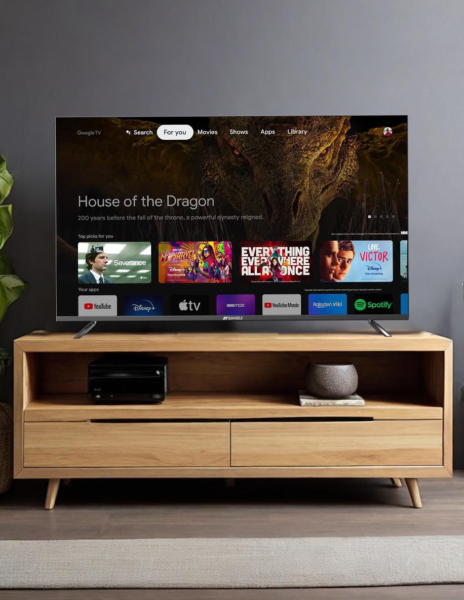 Pantalla Smart TV LED de 50 pulgadas 4K SMX50VAUG con Google TV