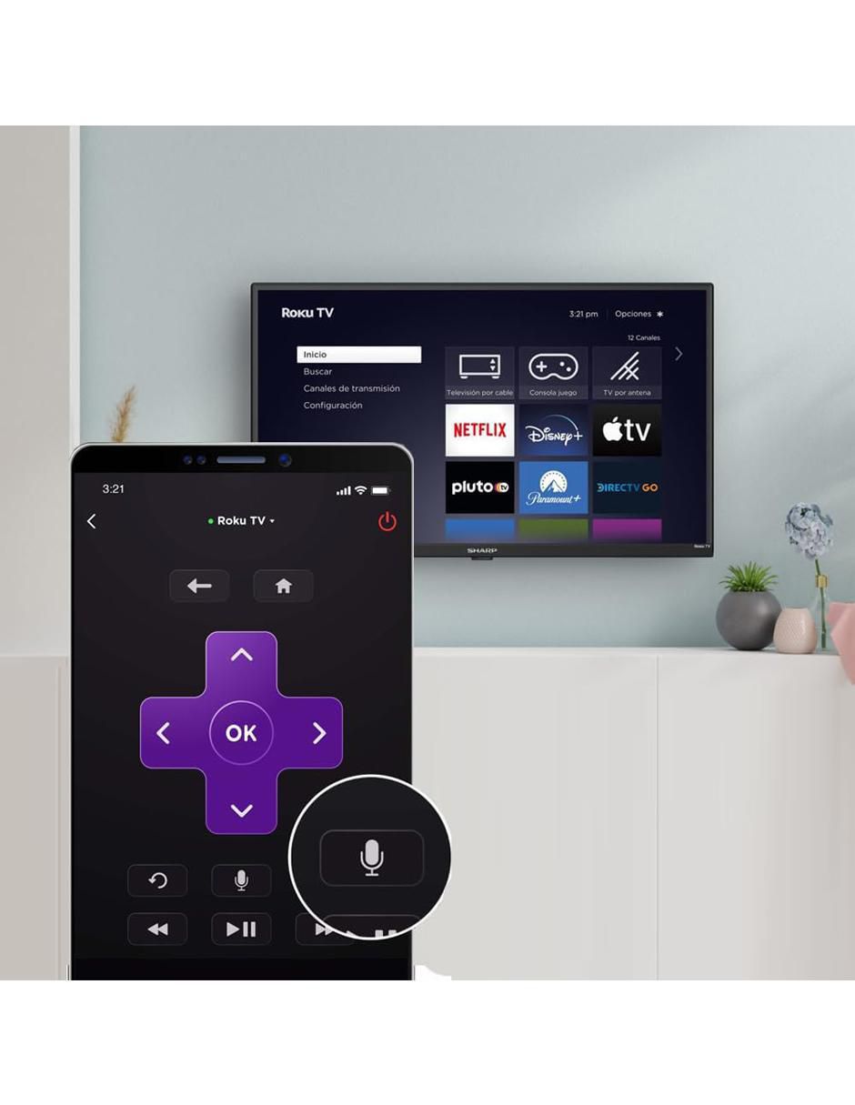 Pantalla Smart TV LED de 32 pulgadas HD 2T-C32CF2UR con Roku TV 8