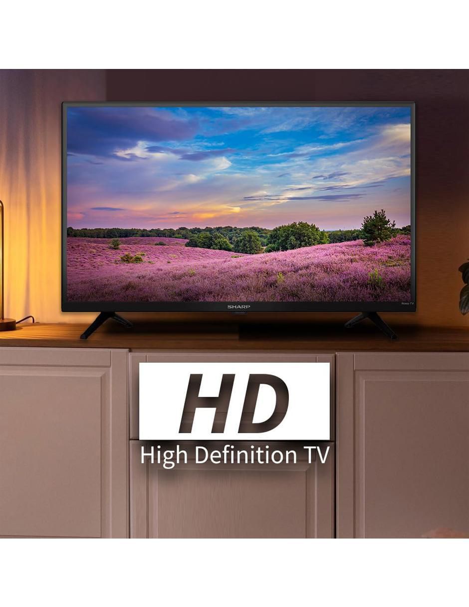 Pantalla Smart TV LED de 32 pulgadas HD 2T-C32CF2UR con Roku TV