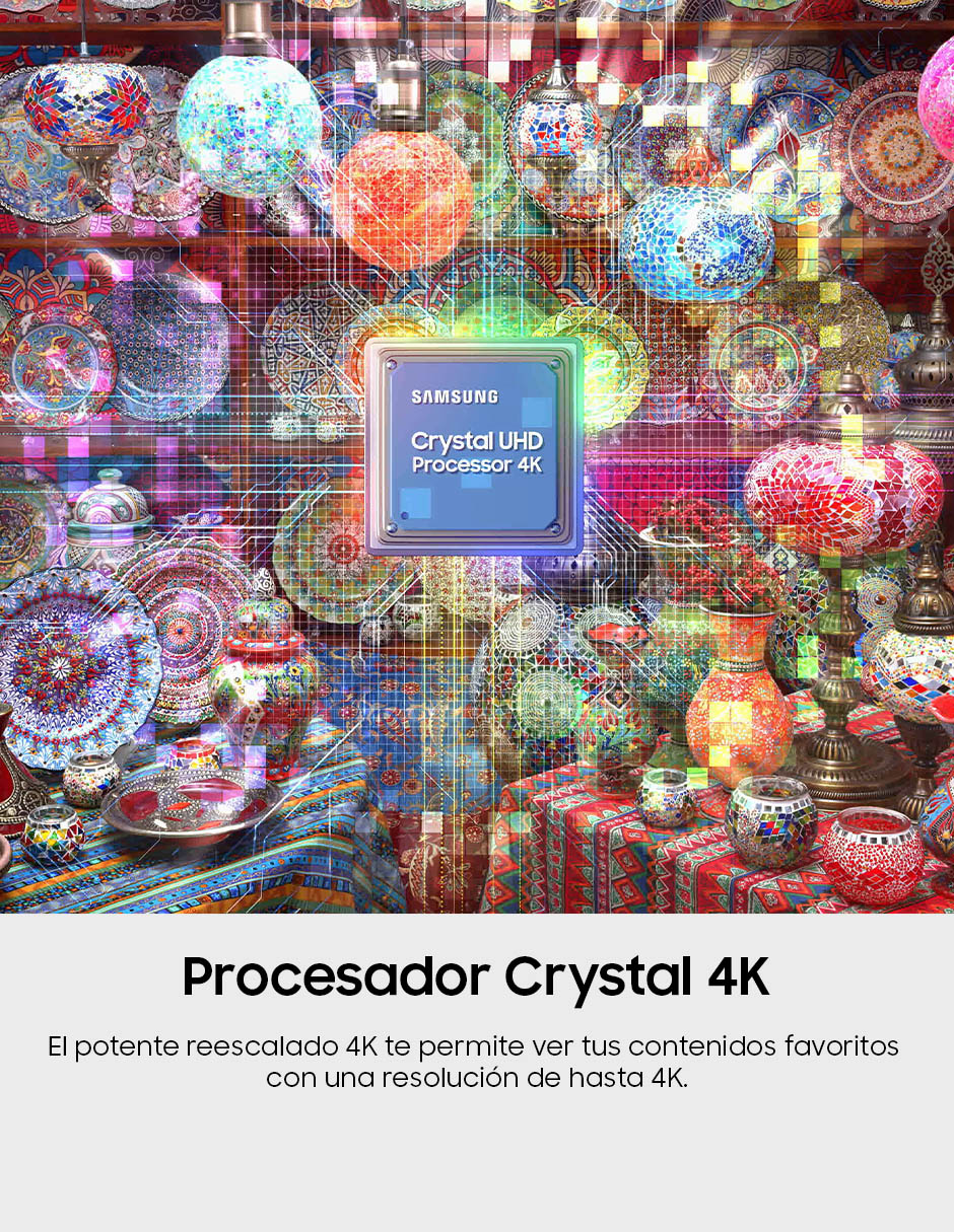 Pantalla Smart TV Samsung Crystal UHD de 98 pulgadas 4K UN98DU9000FXZX con AI Escalado a 4K