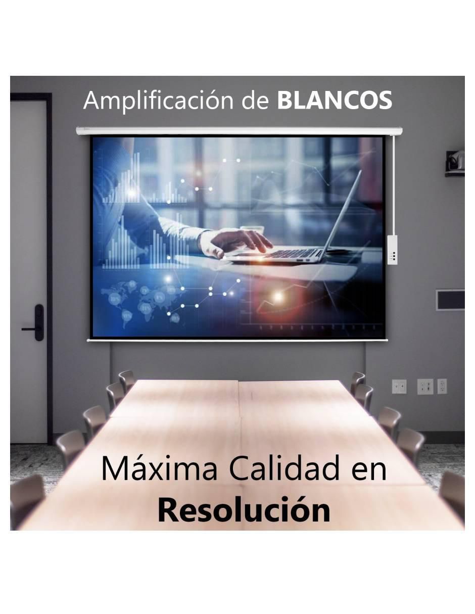 Pantalla proyector eléctrica mkz-panta150ebla 6