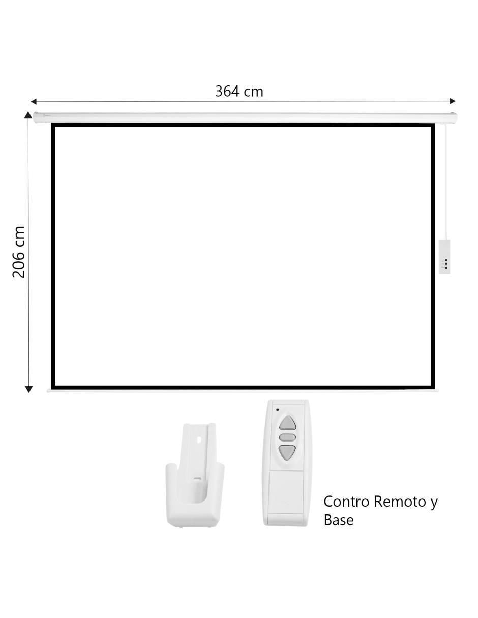 Pantalla proyector eléctrica mkz-panta150ebla 8
