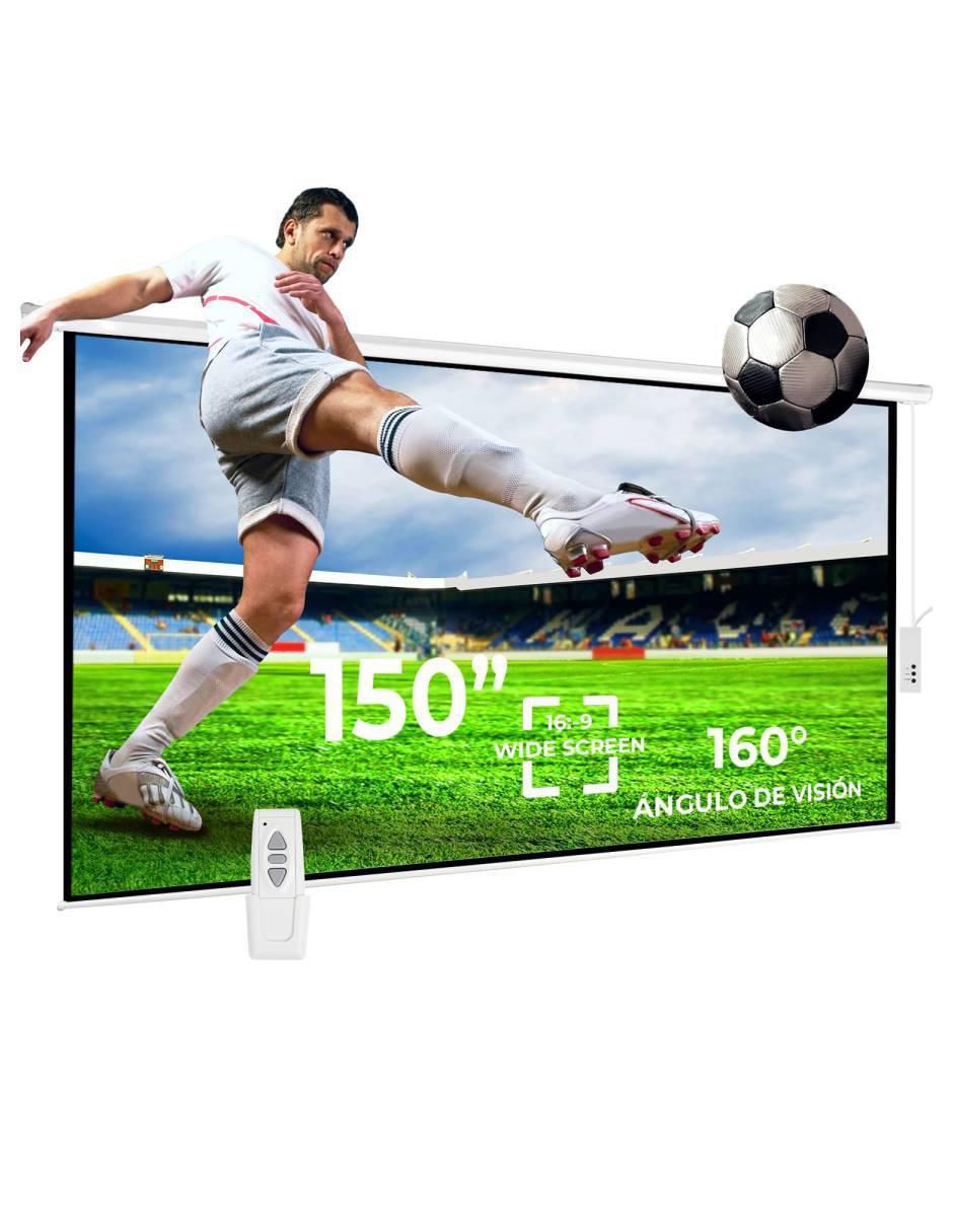 Pantalla proyector eléctrica mkz-panta150ebla 5
