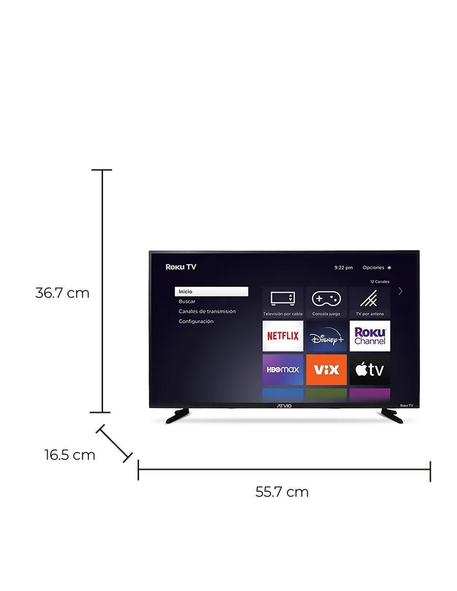 Pantalla LED de 24 pulgadas HD ATV-24HDR con Roku TV 5