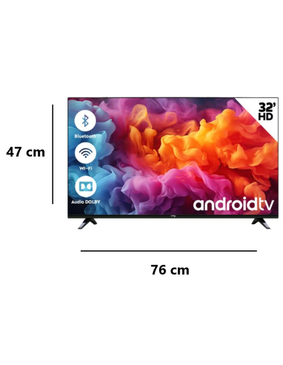 Pantalla Smart TV Cuory LED de 32 pulgadas HD CUO-HDTV32 con Android TV
