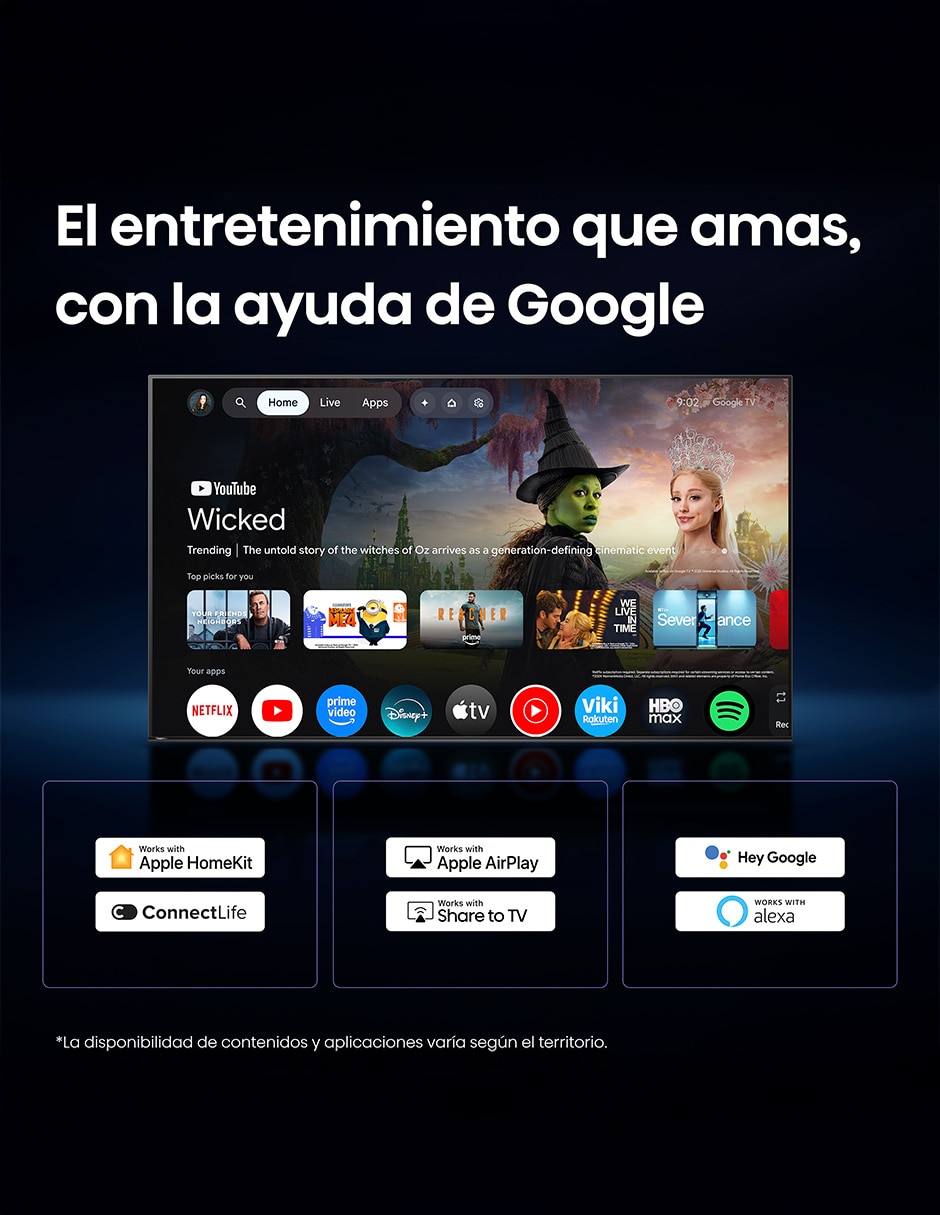 Pantalla Smart TV Hisense Mini LED 115 pulgadas 4K/UHD 116U7SG con Google TV con AI Smooth Motion