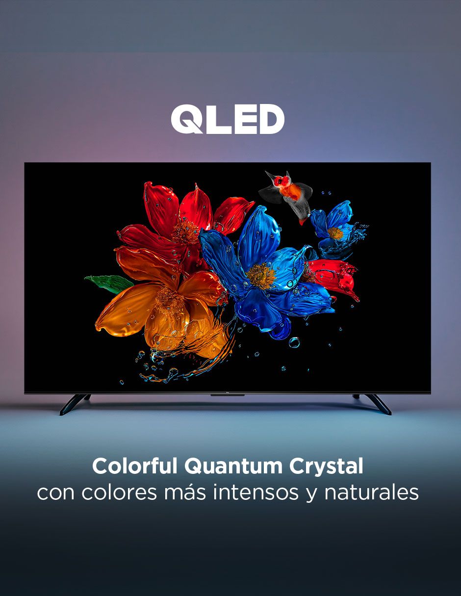 Pantalla smart tv qled de 55 pulgadas 4k/uhd 55q6k con google tv 4