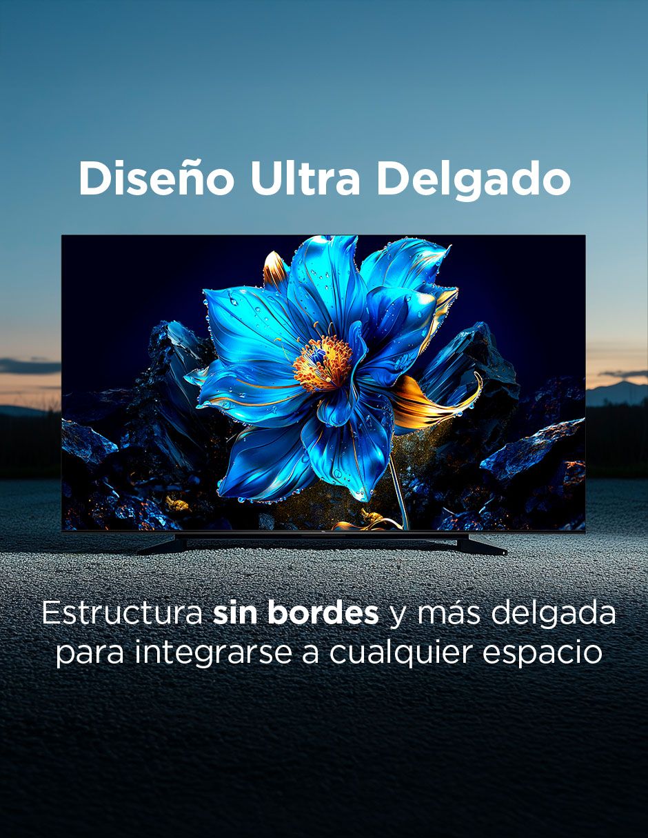 Pantalla smart tv qled de 55 pulgadas 4k/uhd 55q6k con google tv 7