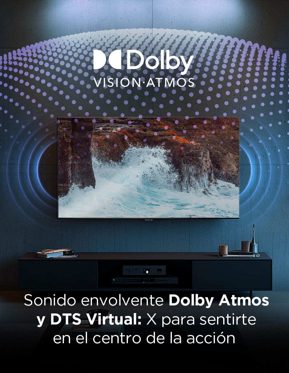 Pantalla smart tv qled de 55 pulgadas 4k/uhd 55q6k con google tv 8