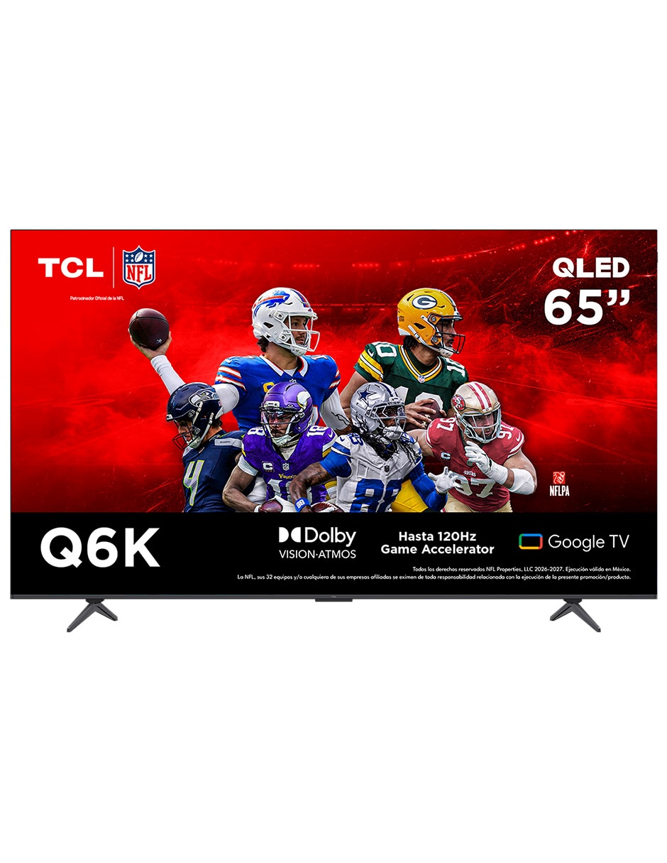 Pantalla Smart TV QLED de 65 pulgadas 4K/UHD 65Q6K con Google TV