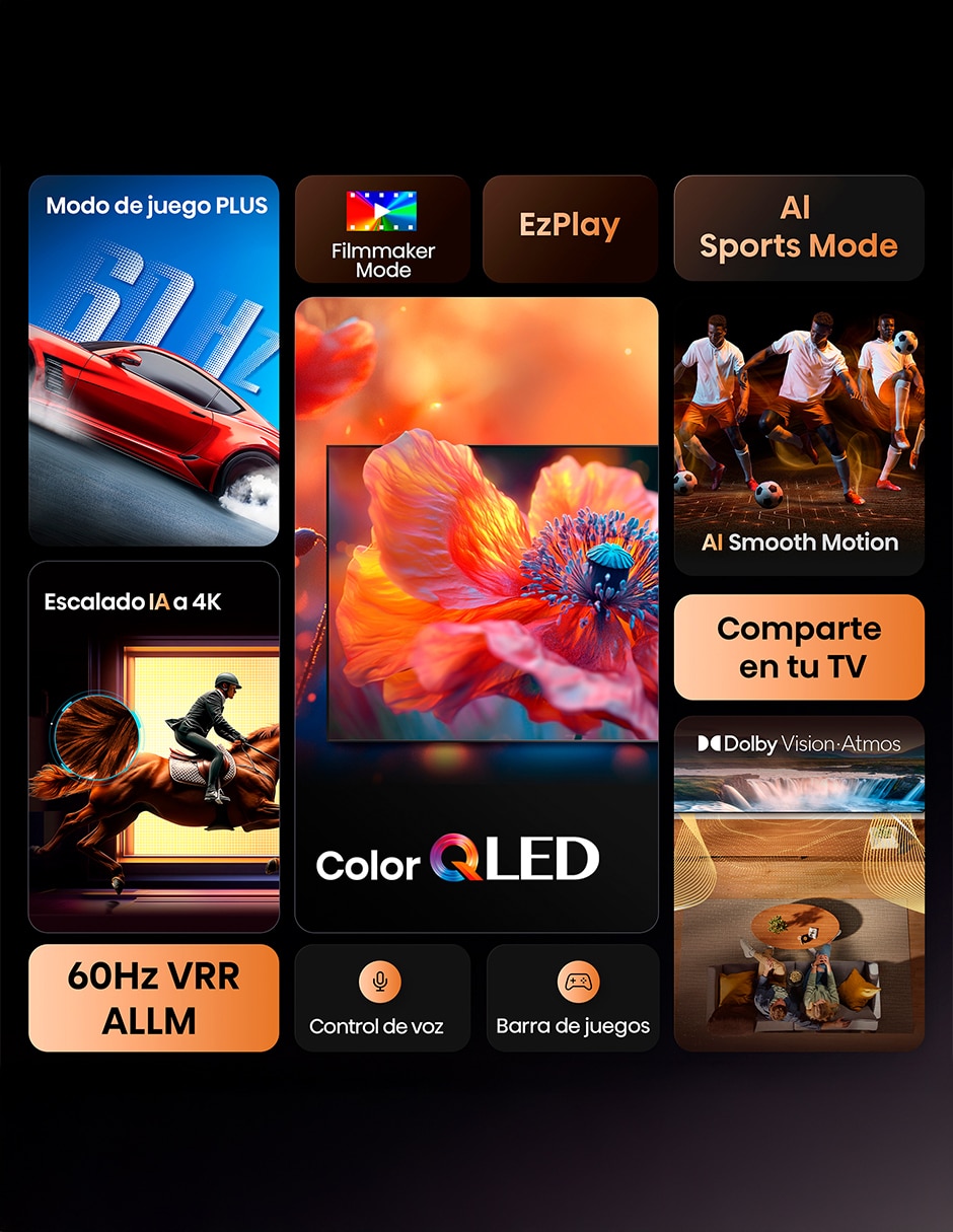 Pantalla Smart TV QLED de 43 pulgadas 4K 43QD6QV con AI Smooth Motion 12