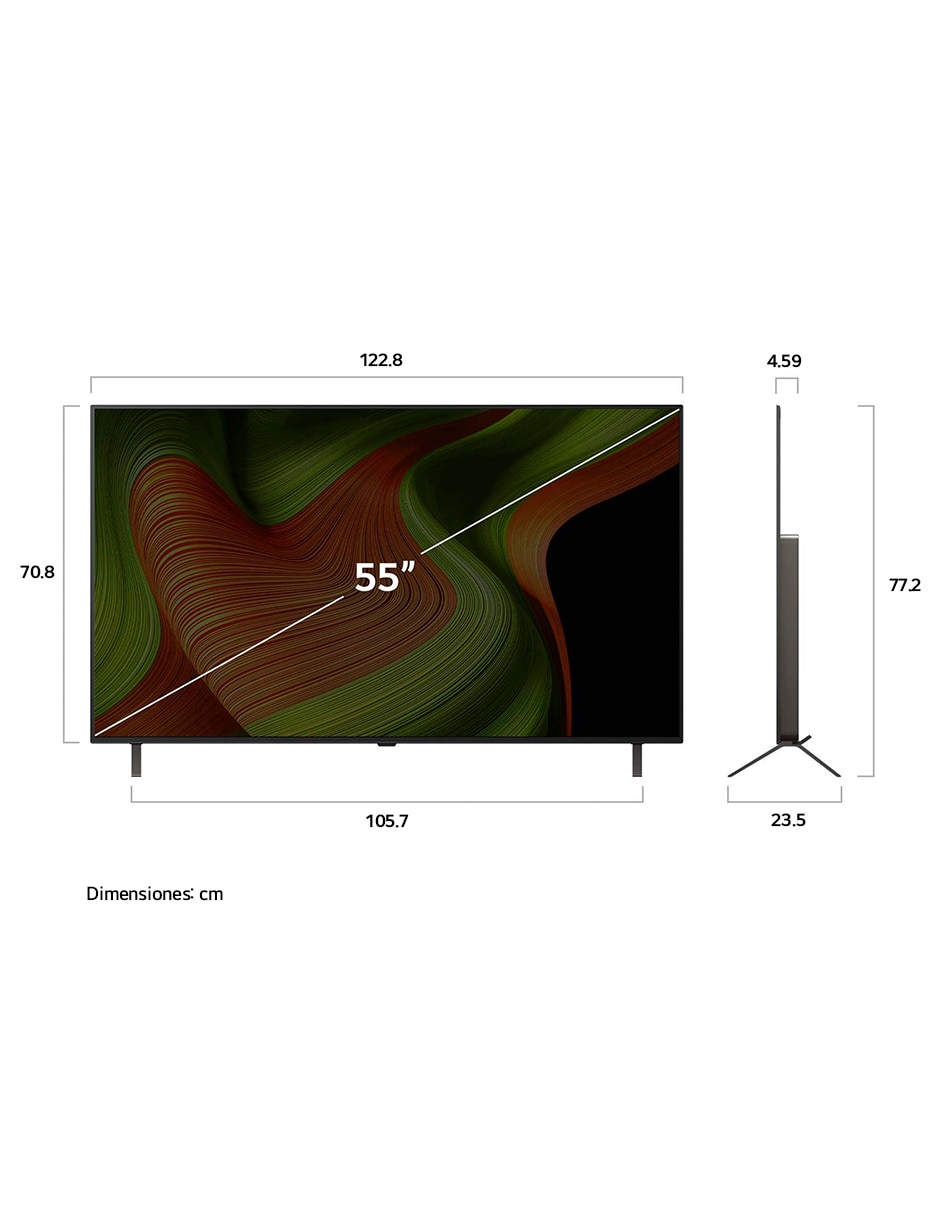 Pantalla Smart TV LG OLED de 55 pulgadas 4K OLED55B5PSA con WebOS con AI webOS
