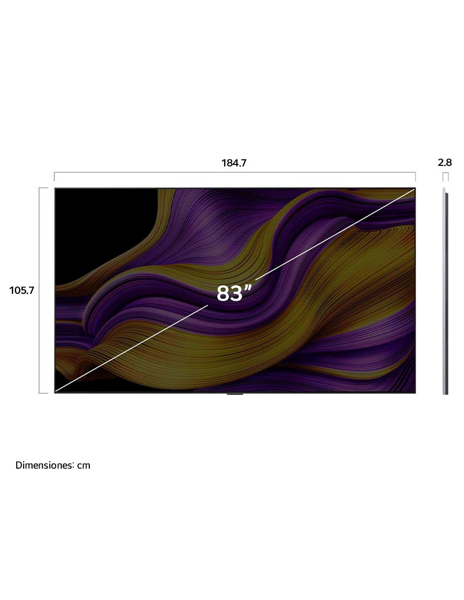 Pantalla Smart TV OLED de 83 pulgadas 4K OLED83G5PSA con evo AI 18