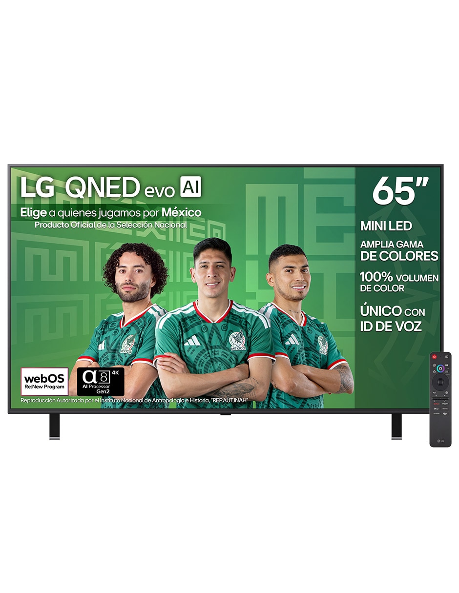 Pantalla Smart TV Lg QNED de 65 pulgadas 4K 65QNED85ASG con evo AI