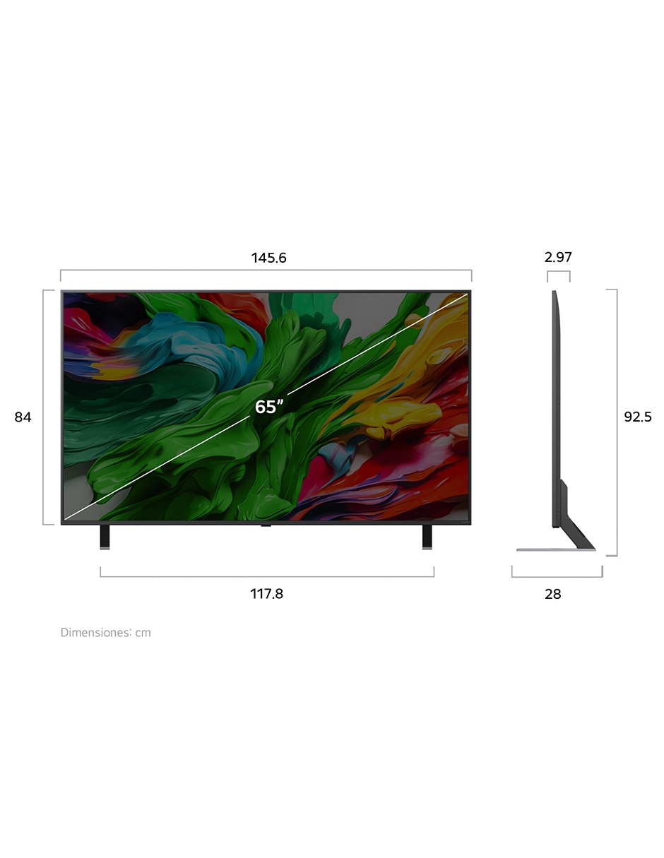 Pantalla Smart TV Lg QNED de 65 pulgadas 4K 65QNED85ASG con evo AI