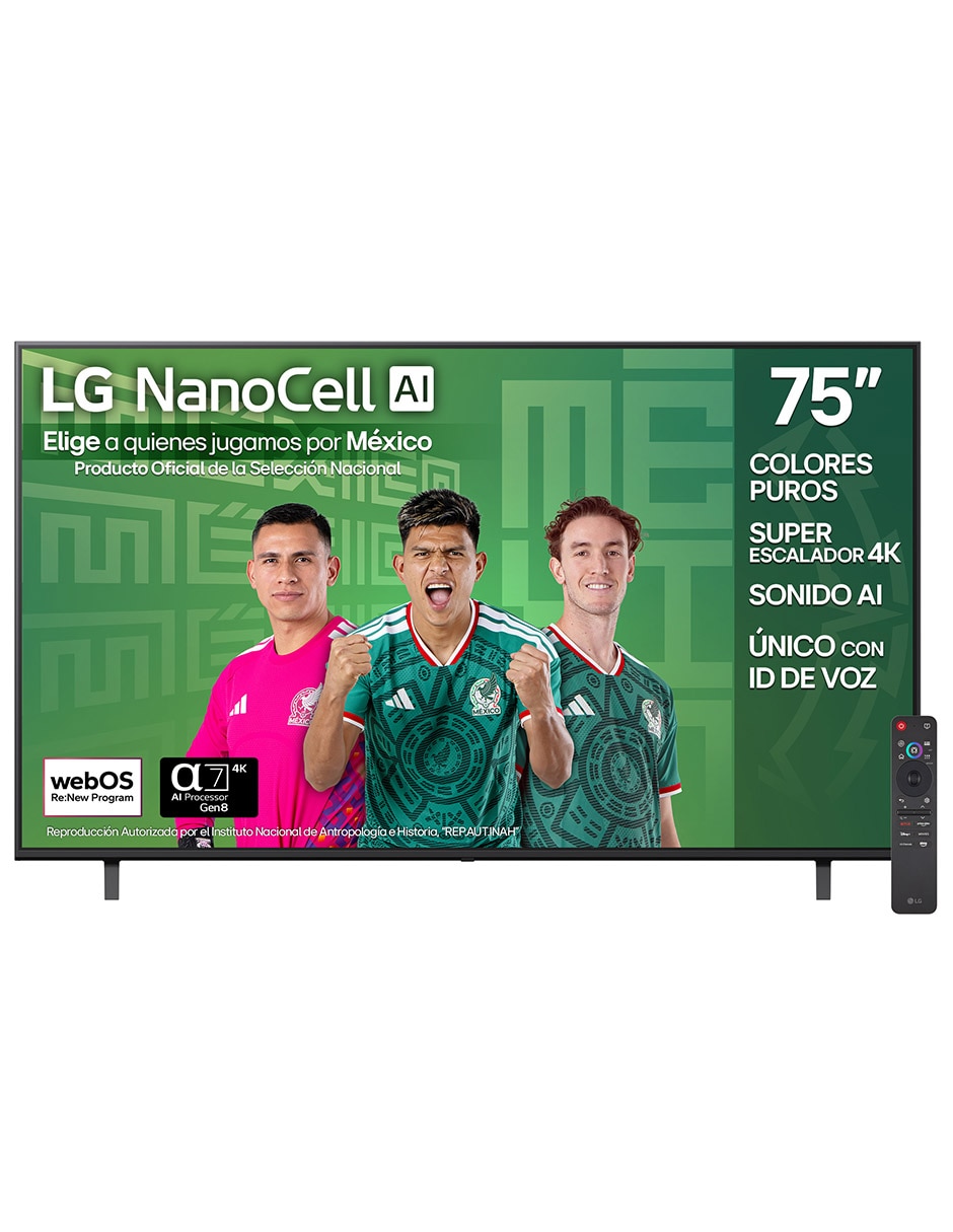 LG Pantalla Smart TV LG NanoCell de 75 pulgadas 4K 75NANO80ASA con WebOs