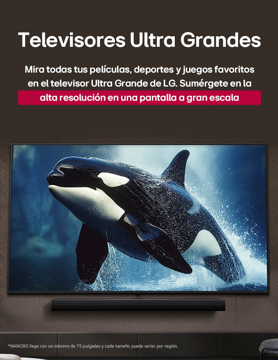 Pantalla Smart TV NanoCell de 75 puadas 4K 75NANO80ASA con WebOs 15