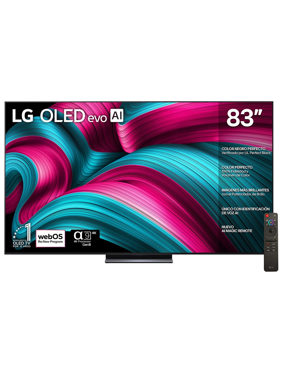 Pantalla Smart TV Lg OLED de 83 pulgadas 4K OLED83C5PSA con evo AI