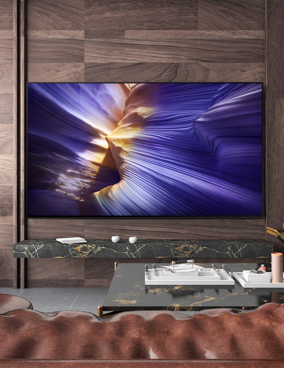 Pantalla Smart TV OLED de 77 pulgadas 4K QN77S90FAFXZX con AI Upscaling 3