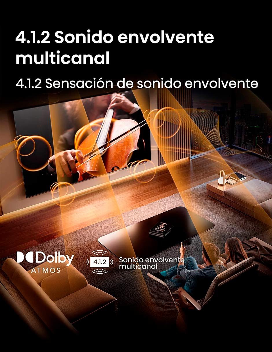 Pantalla Smart TV Hisense Mini LED de 100 pulgadas 4K/UHD 100U8QG con Google TV con AI Picture