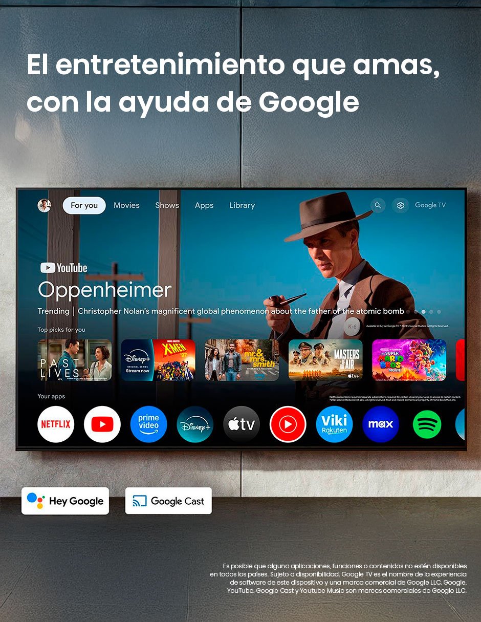 Pantalla Smart TV Hisense Mini LED de 100 pulgadas 4K/UHD 100U8QG con Google TV con AI Picture