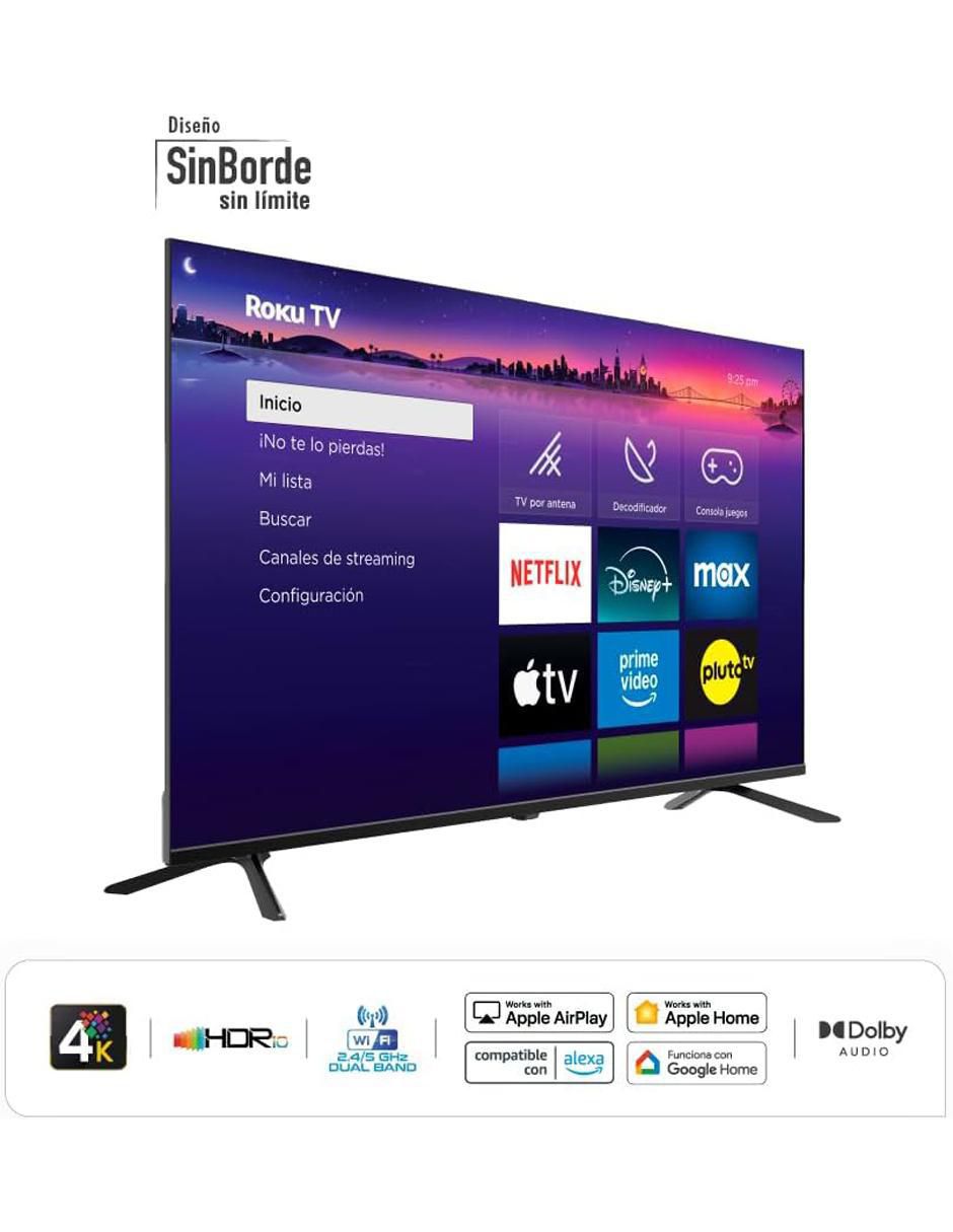 Pantalla Smart TV LED de 50 pulgadas 4K/UHD HYLED5023R4KM con Roku TV