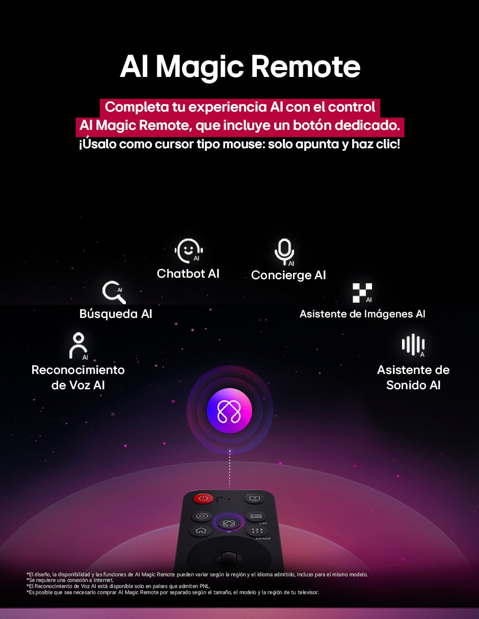 Pantalla Smart TV QNED de 75 pulgadas 4K 75QNED9MASA con WebOS con evo AI True Wireless 15