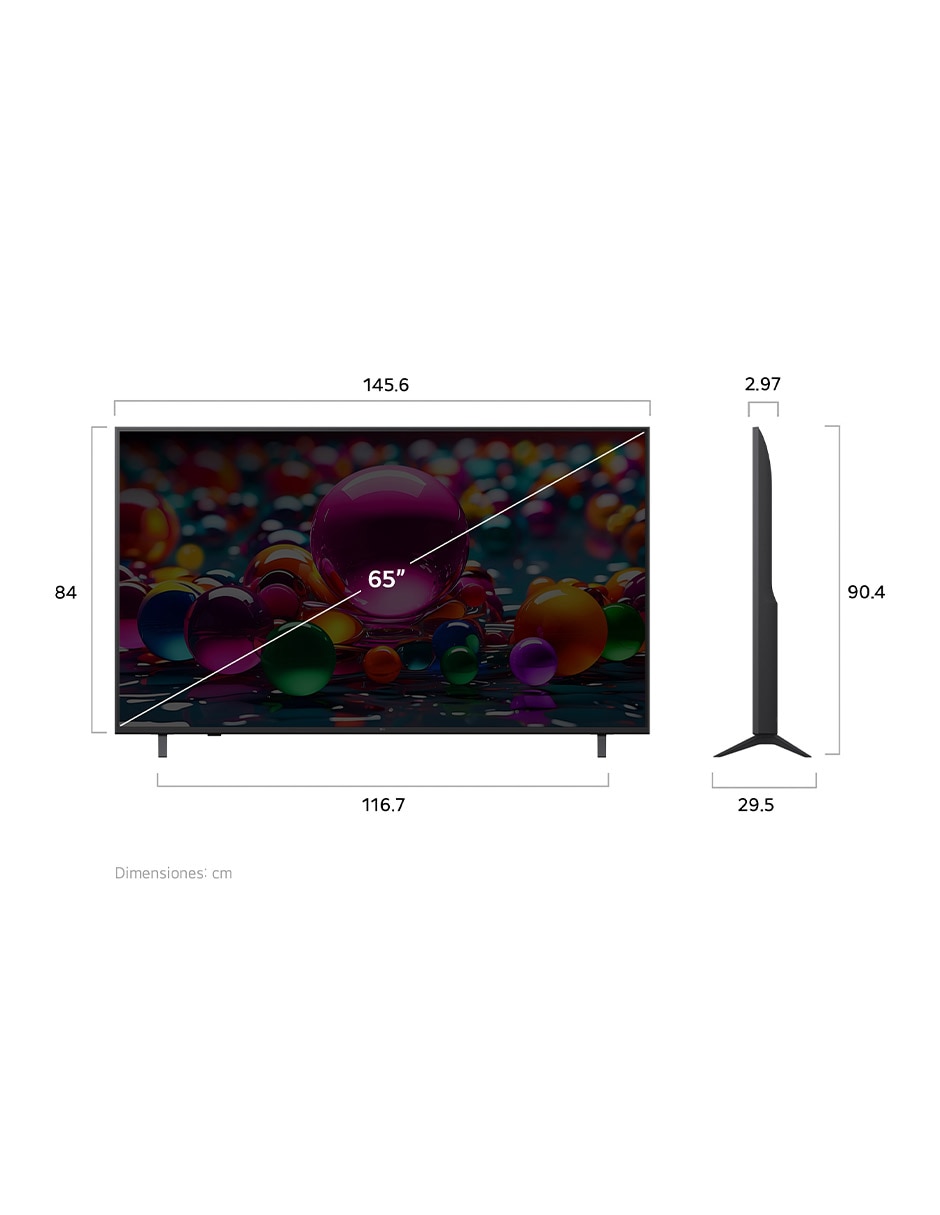 Pantalla Smart TV Lg Crystal UHD de 65 pulgadas 4K 65UA8050PSA con AI webOS