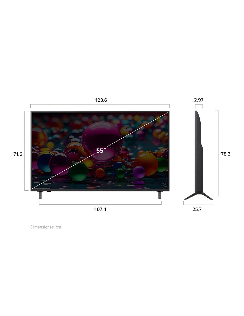 Pantalla Smart TV Lg Crystal UHD de 55 pulgadas 4K 55UA8050PSA con AI webOS
