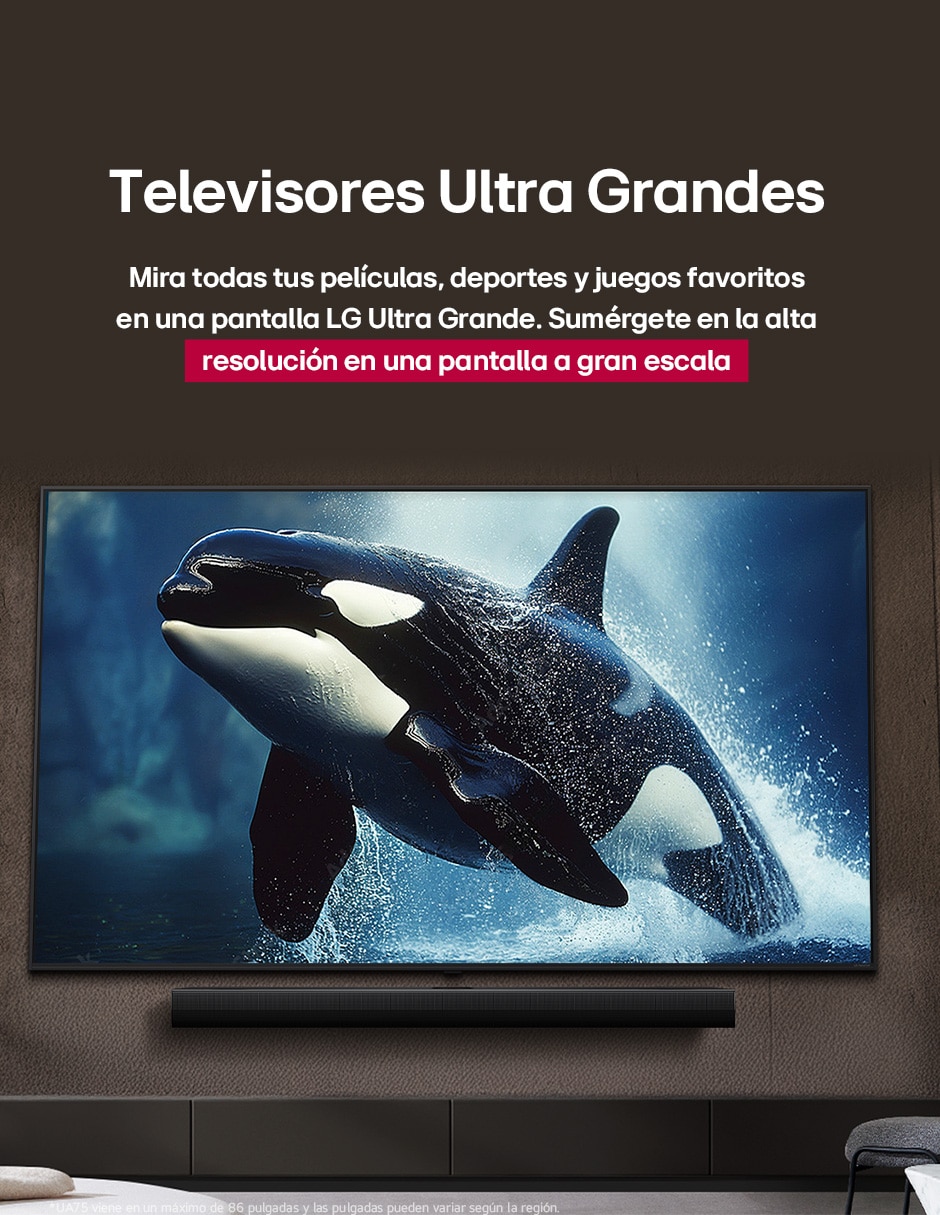 Pantalla Smart Tv Uhd de 43 puadas 4K 43Ua7500Psa con AI webOS 10