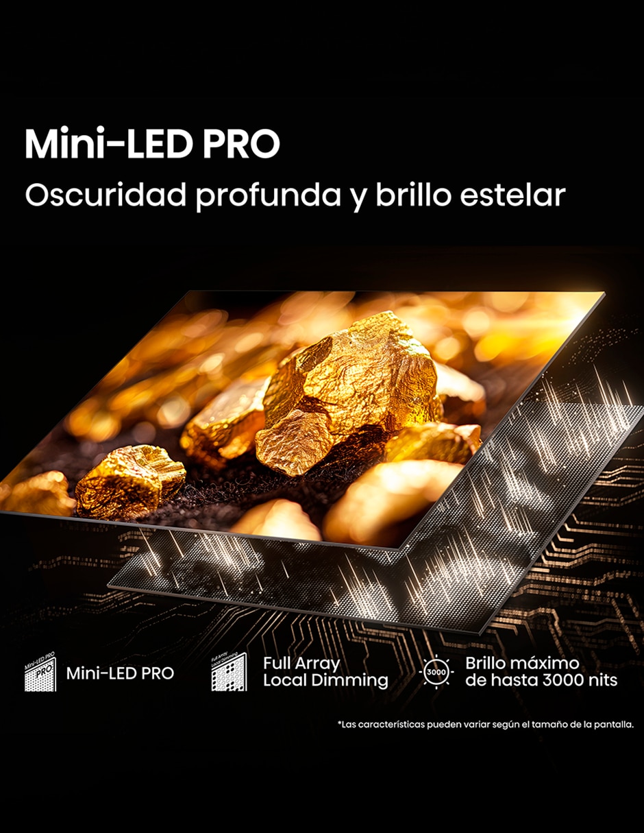 Pantalla Smart TV Hisense QD- mini LED de 100 pulgadas 4K/UHD 100U7QG Pro con Google TV con AI Picture