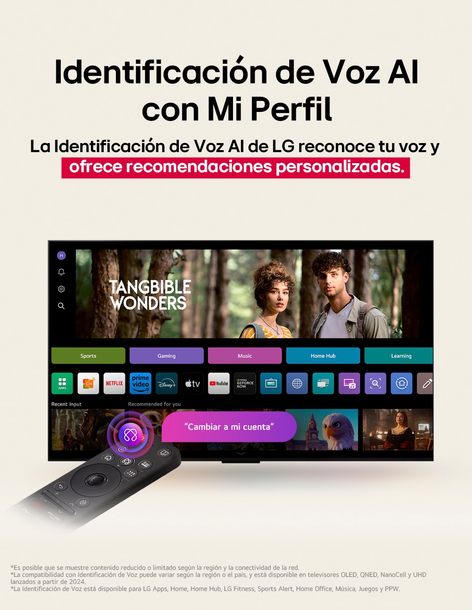 Pantalla Smart TV QNED de 65 pulgadas 4K/UHD 65QNED83ASG con WebOS con AI webOS 14