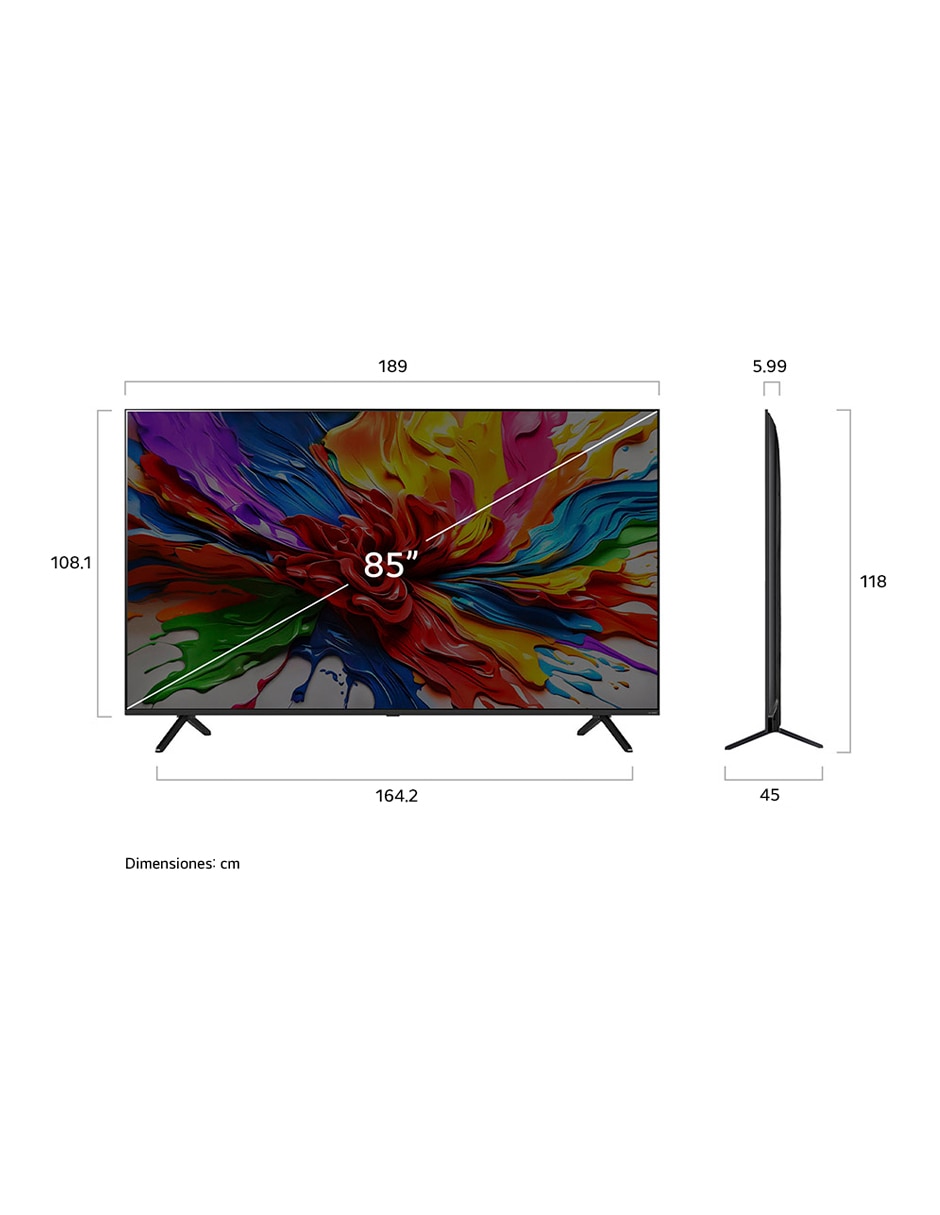 Pantalla Smart TV QNED de 85 pulgadas 4K/UHD 85QNED92ASA con evo AI 14