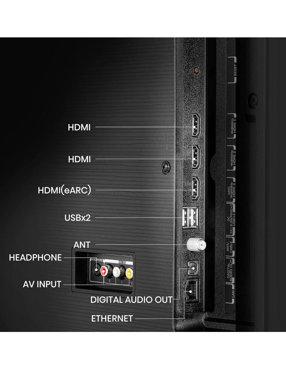 Pantalla Smart TV LED de 75 pulgadas 4K/UHD 75C350NM con AI Upscaling 4