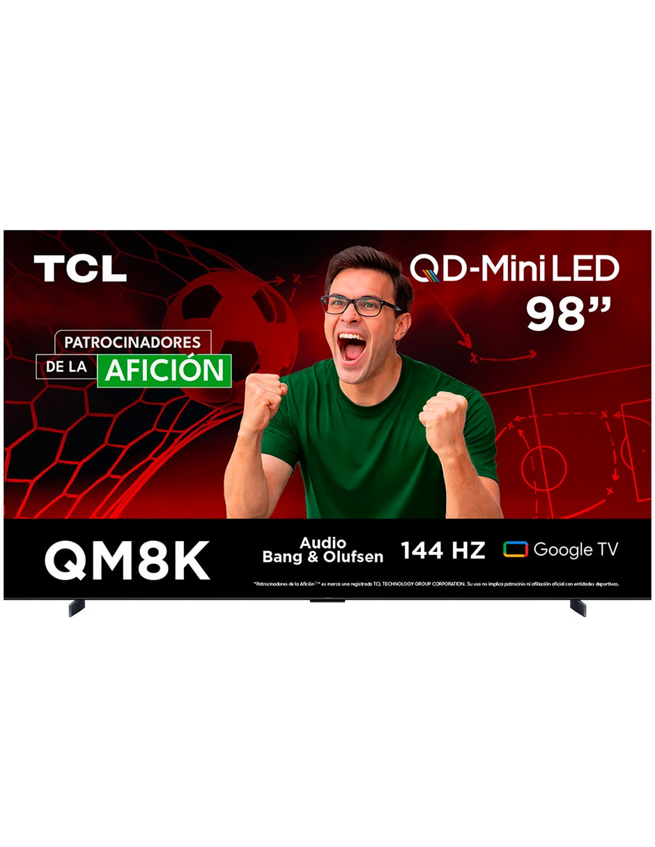 TCL Pantalla Smart TV Tcl QD- mini LED de 98 pulgadas 4K/UHD 98QM8K con Google TV