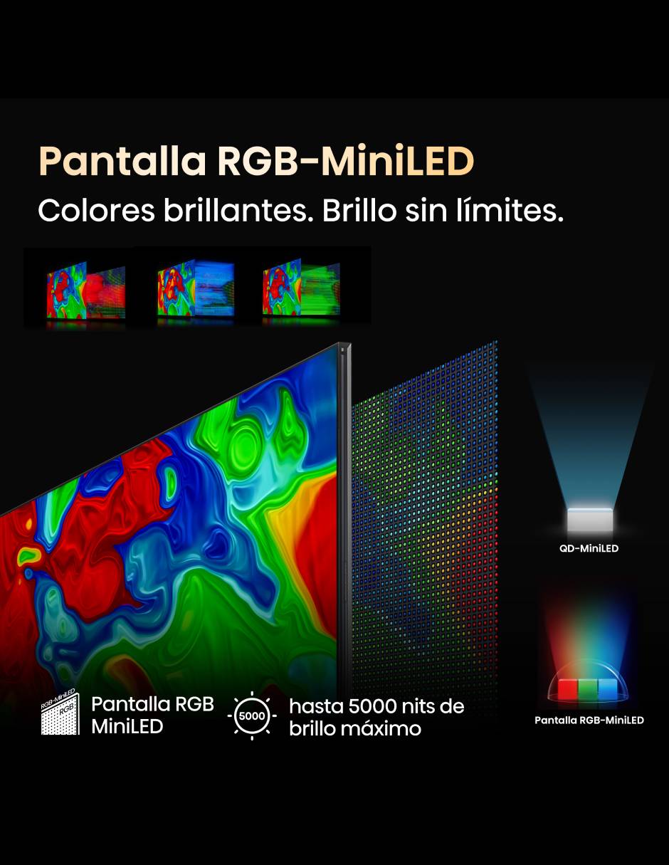 Pantalla Smart TV Hisense Mini LED de 100 pulgadas 4K/UHD 100UX con Google TV con Hi-View AI Engine X