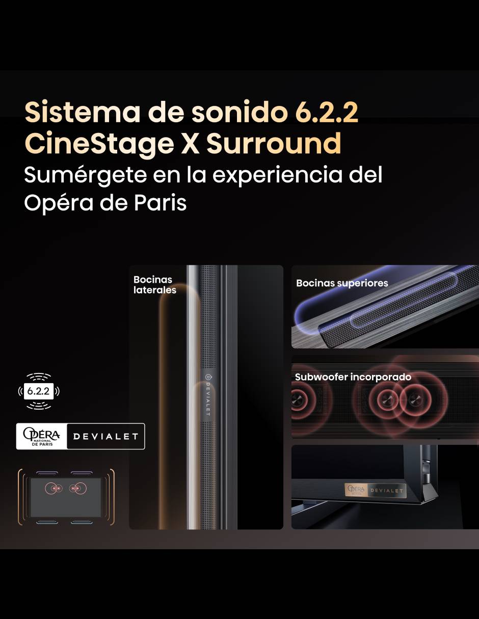 Pantalla Smart TV Hisense Mini LED de 100 pulgadas 4K/UHD 100UX con Google TV con Hi-View AI Engine X