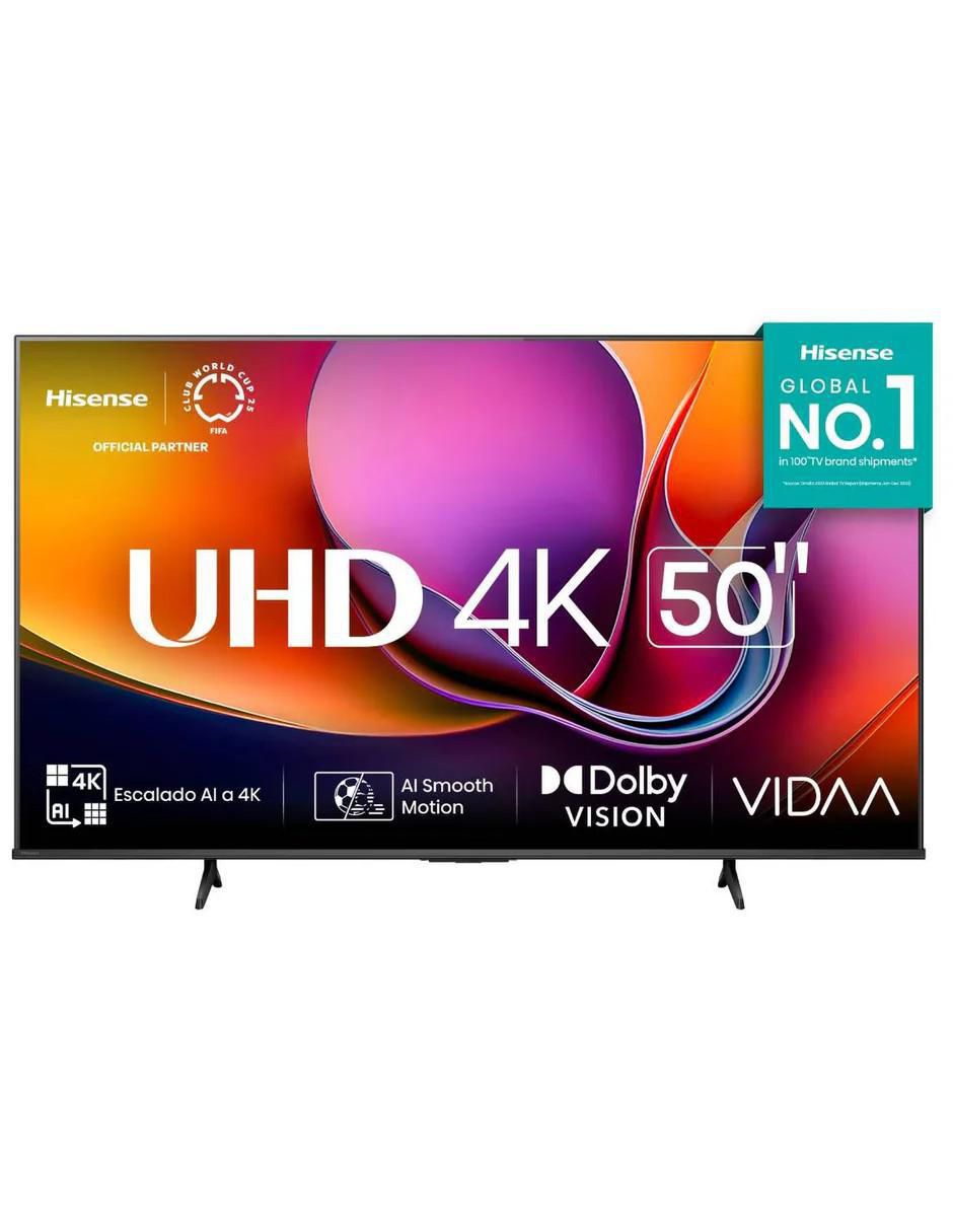 Pantalla Smart TV LED de 50 pulgadas 4K/UHD 50A65NV con AI Smooth Motion 1