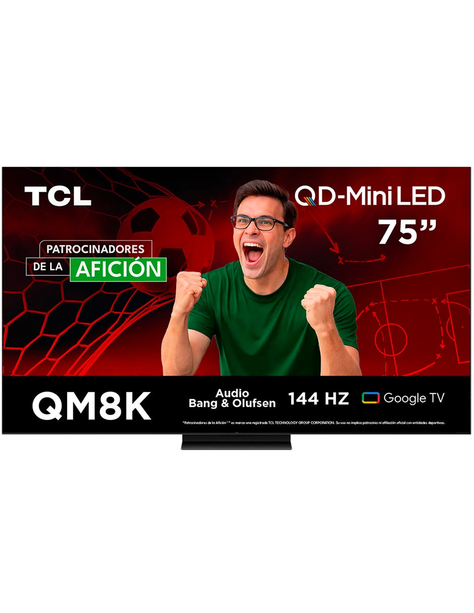 TCL Pantalla Smart TV Tcl QD- mini LED de 75 pulgadas 4K/UHD 75QM8K con Google TV