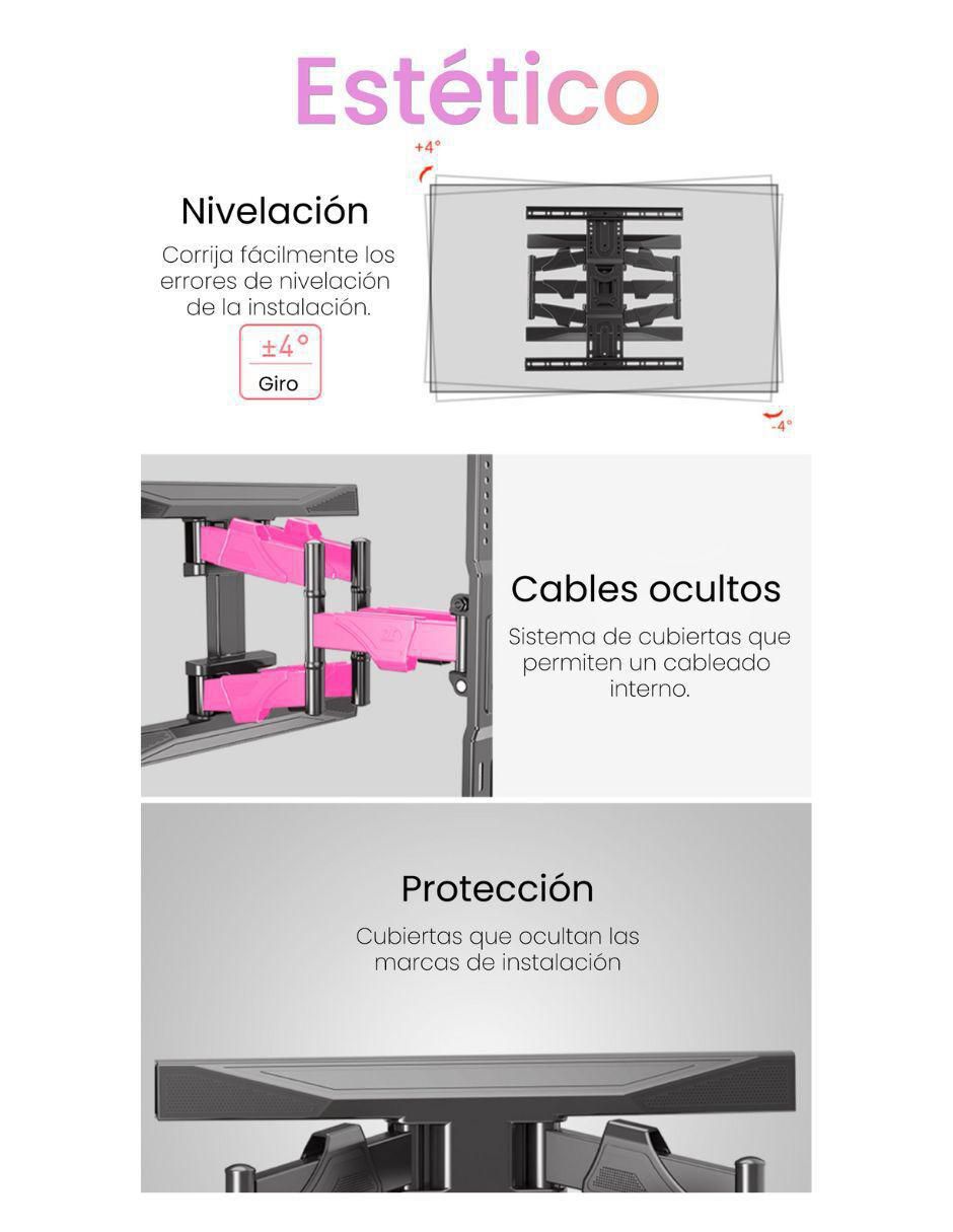 Soporte de pared North Bayou para pantalla inclinable 40 - 80 pulgadas