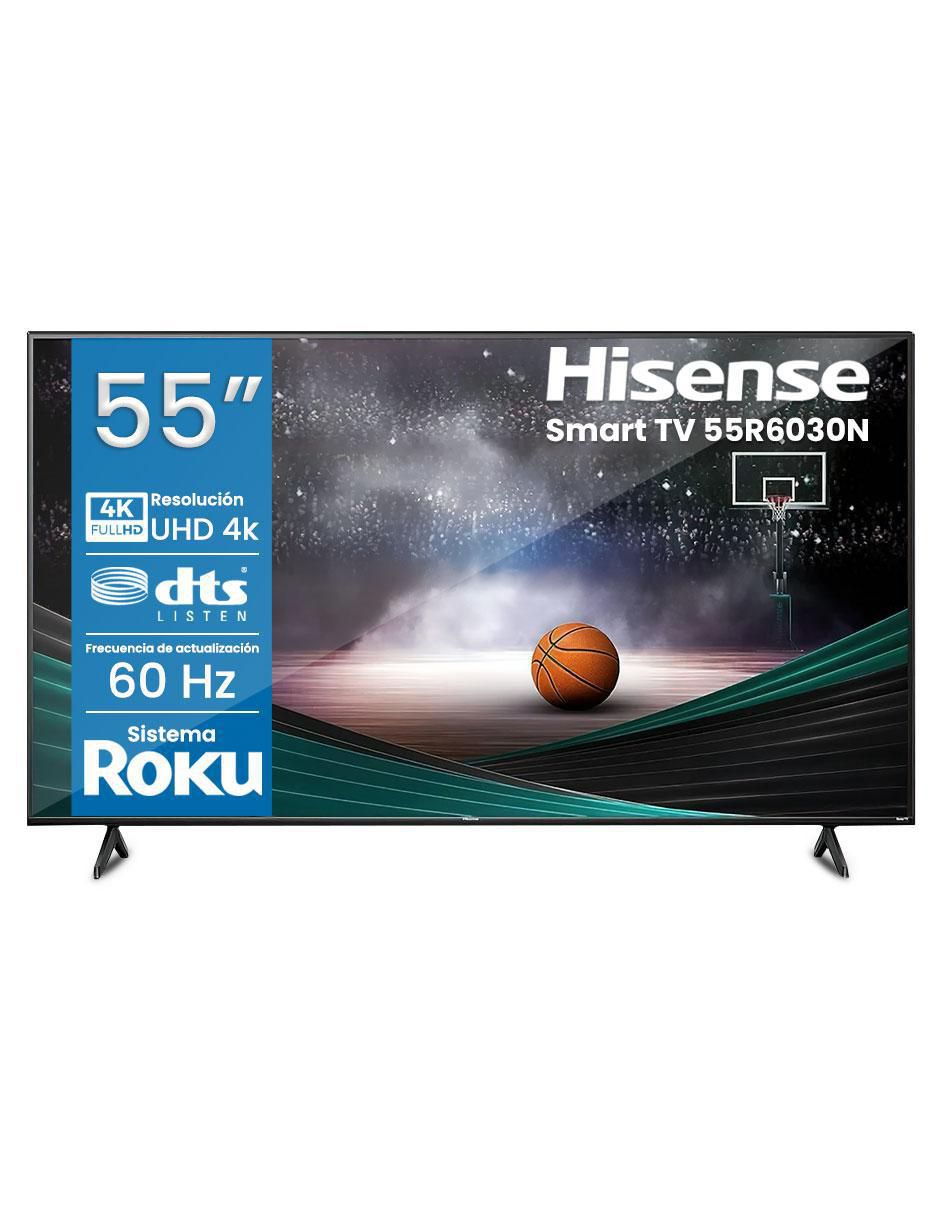 Pantalla Smart TV LED de 55 pulgadas 4K/UHD 55R6030N con Roku TV Pantalla Smart TV LED de 55 pulgadas 4K/UHD 55R6030N con Roku TV