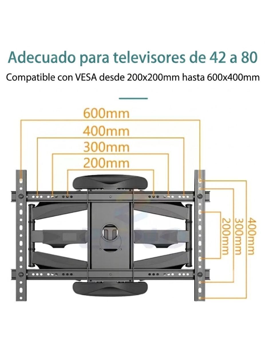 Soporte de pared North Bayou para pantalla articulado 42 - 80 pulgadas