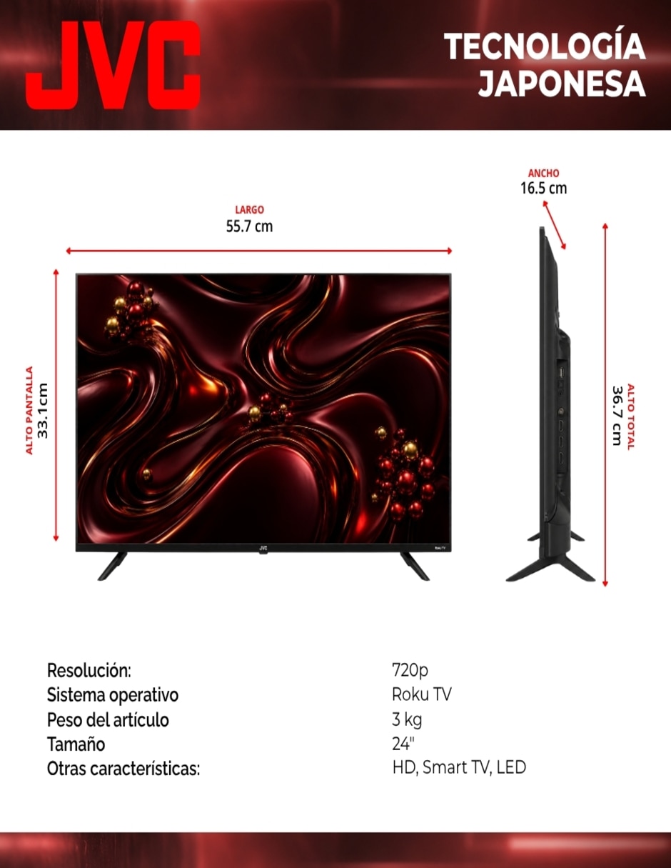 Smart tv led de 24 pulgadas hd si24r con roku tv 13