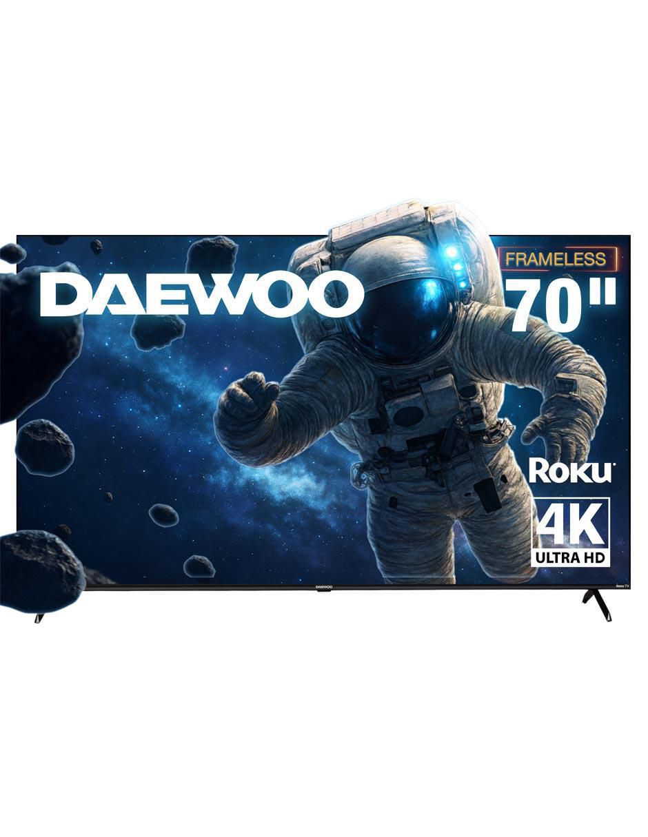 Pantalla smart tv led de 70 pulgadas 4k daw70ur con roku tv