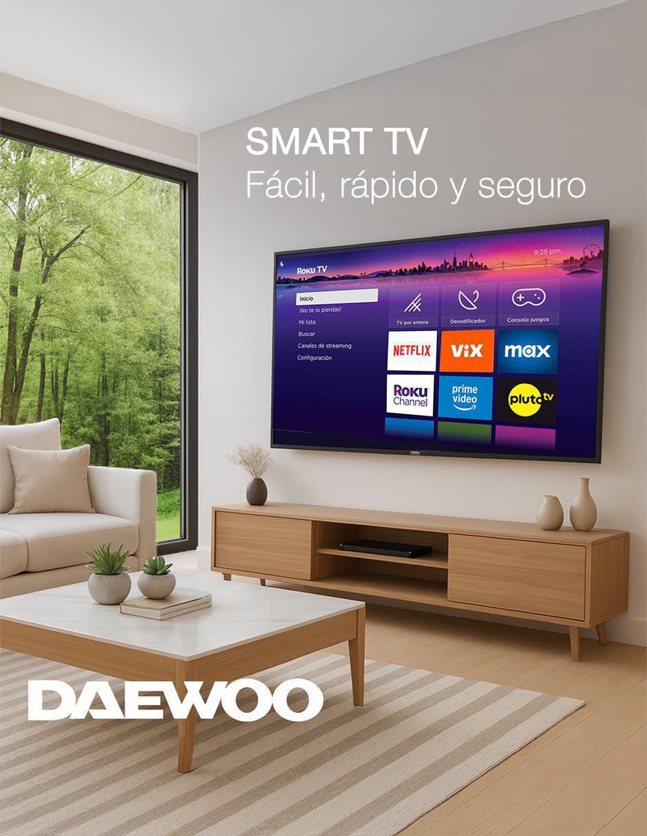 Pantalla smart tv led de 75 pulgadas 4k/uhd daw75urf con roku tv