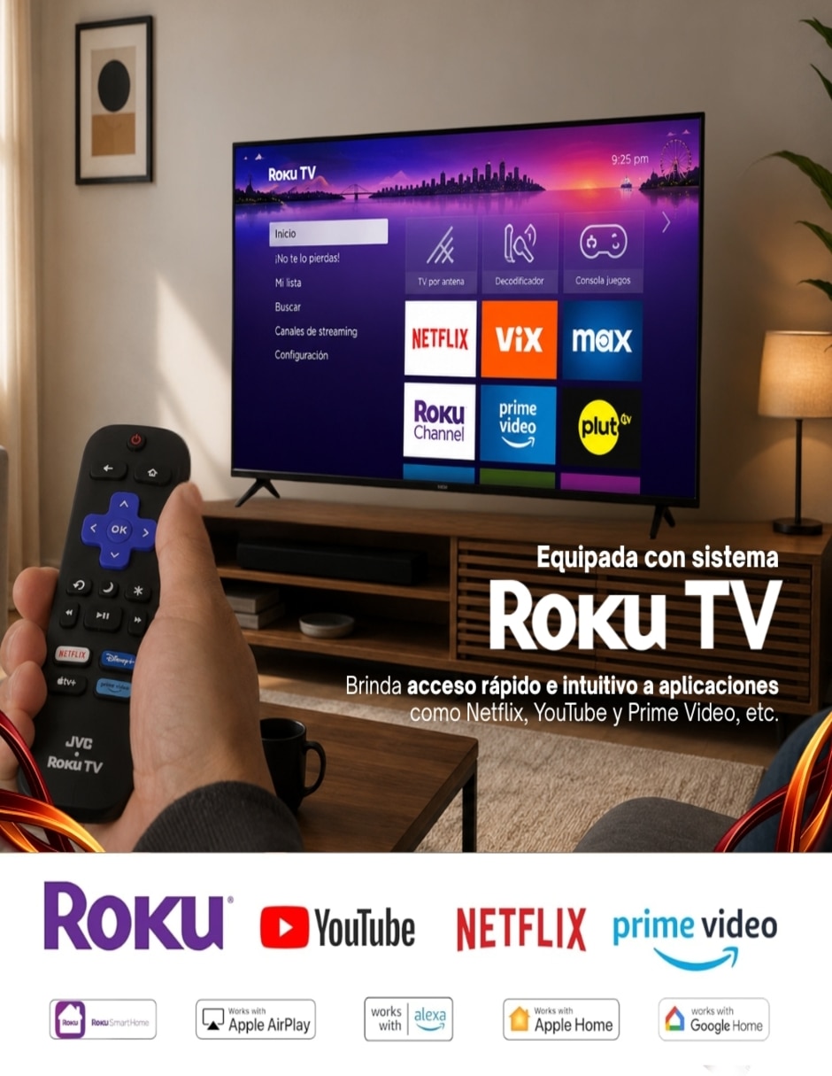 Pantalla Smart TV LED de 43 pulgadas Full HD SI43FRF con Roku TV 4