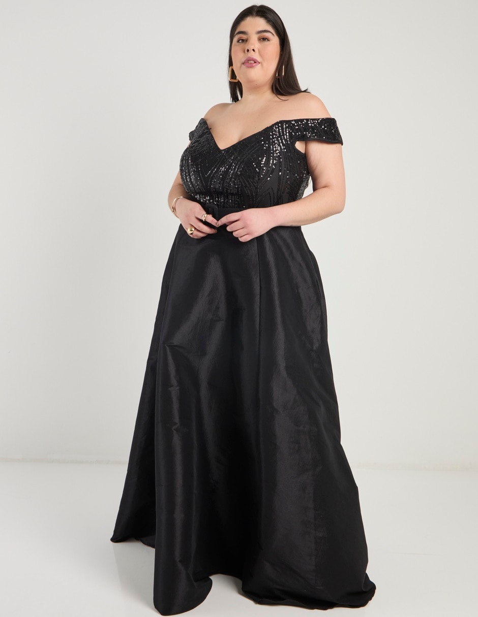 Vestido maxi fiesta escote v 1